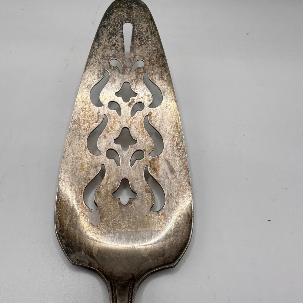 Vintage National Silver Co Art Deco EPNS Silver Plated Pierced Cake Pie‎ Server